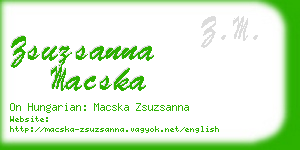 zsuzsanna macska business card